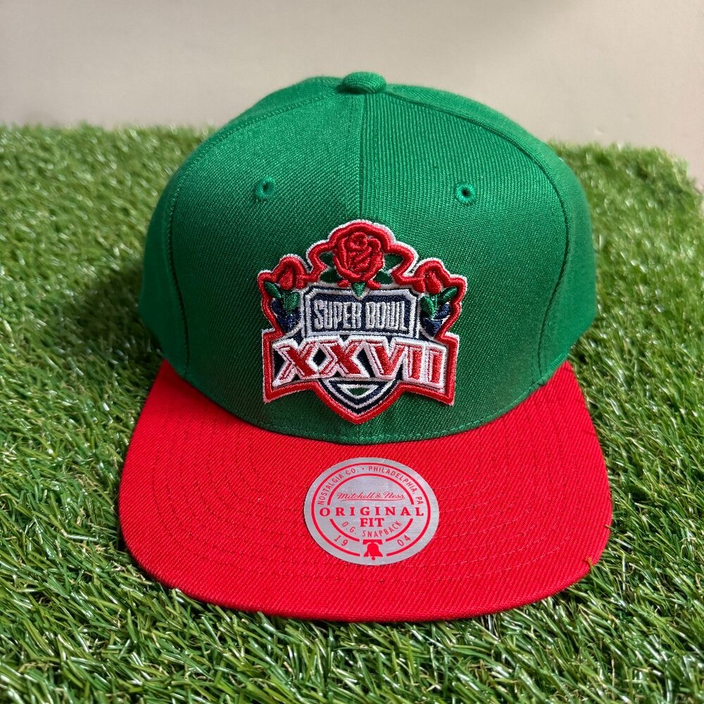 Mitchell & Ness Super Bowl XXVII Embroidered Adjustable Snapback Vitnage Hat NEW